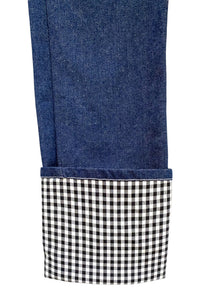 Full Gingham Cuff Jean