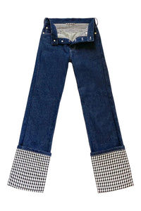 Full Gingham Cuff Jean