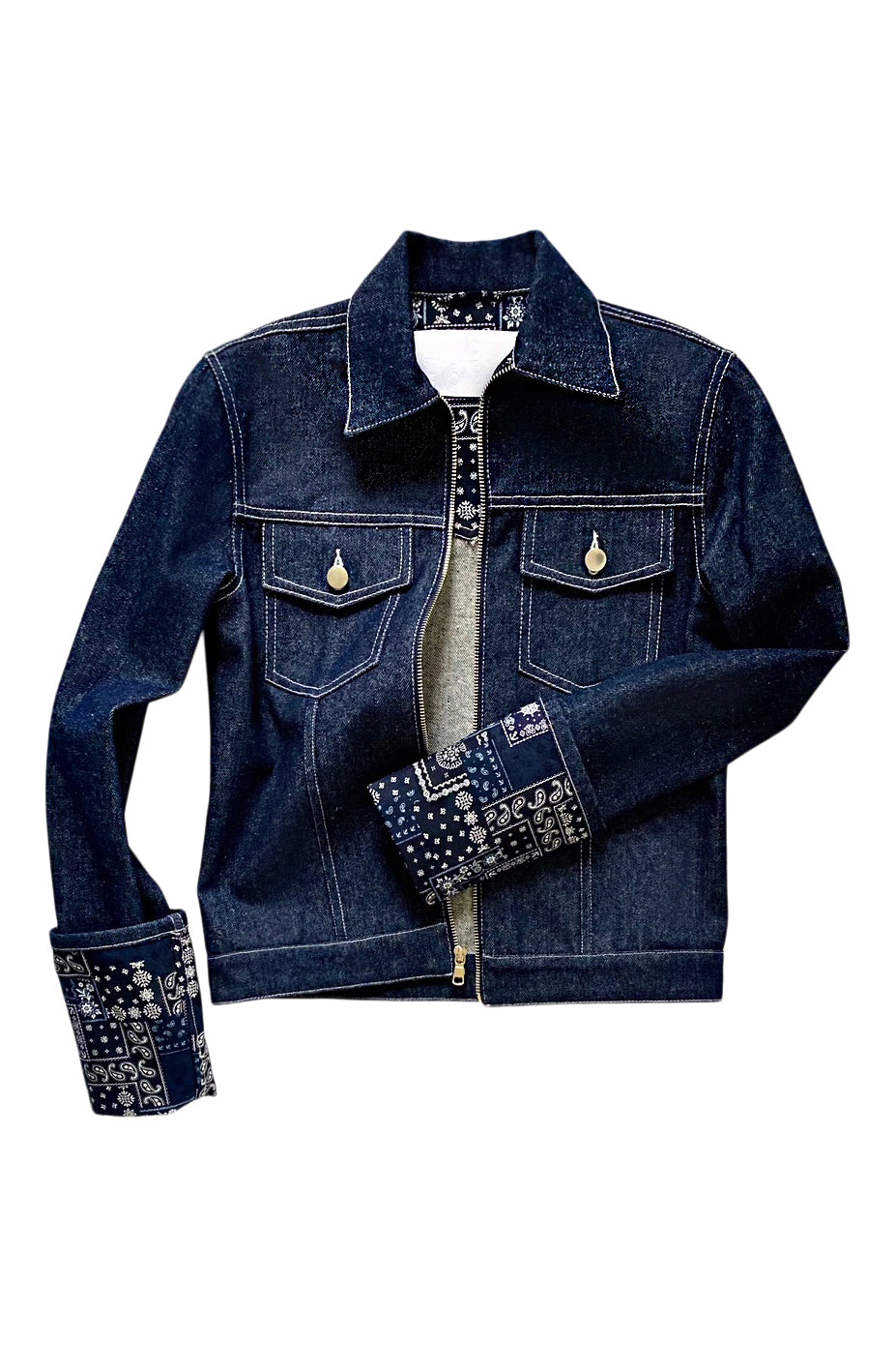 Deep Cuff Jean Jacket Dark