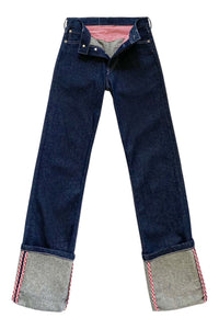 Gingham Selvedge Cuff Jean