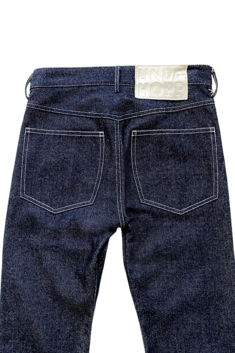 Gingham Selvedge Cuff Jean