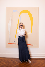 Load image into Gallery viewer, Long Denim Fishtail Skirt
